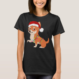 Camiseta Cristo Chihuahua Holiday Natal Light Chihuahua