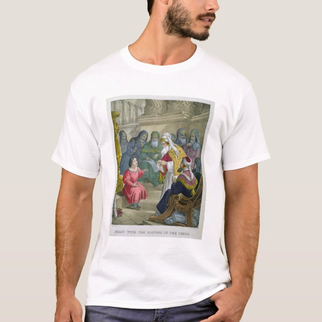 Camiseta Cristo com os doutores no templo, de um bibl (Frente)