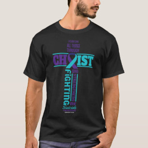 Camiseta Cristo Cruz Suicida Sensibilização para a saúde me