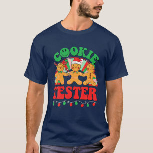 Camiseta Cristo da Família Merry Xmas, Cookie Tester Ginger