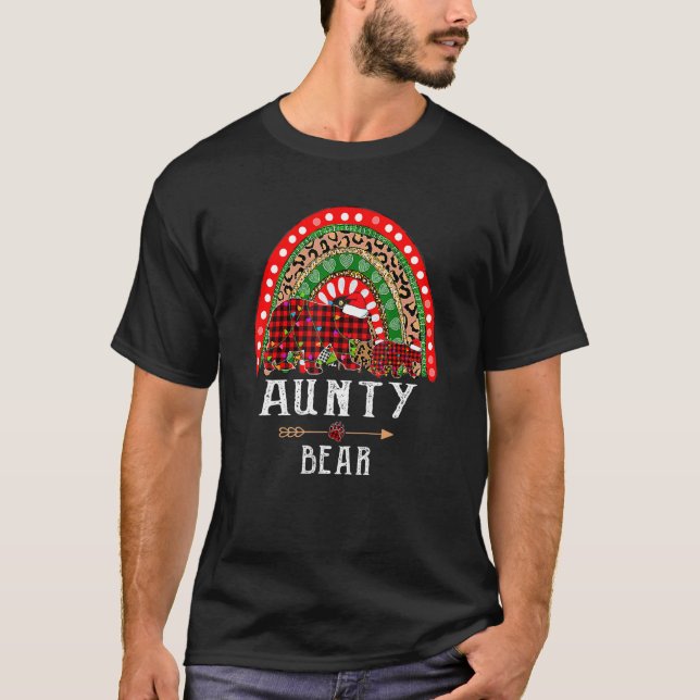 Camiseta Cristo da Família Rainbow Leopard, Bear Christmas (Frente)
