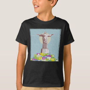 Camiseta Cristo da Favela do Poster de viagens Redentor