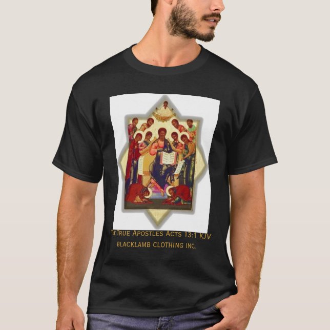Camiseta cristo da forma do diamante e apóstolos, o Apo (Frente)
