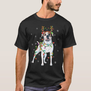 Camiseta Cristo de Buldogue Americano de Reindeer de Ilumin