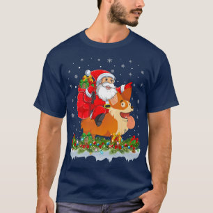 Camiseta Cristo de Cachorro Santa Claus Andando Cardigan We