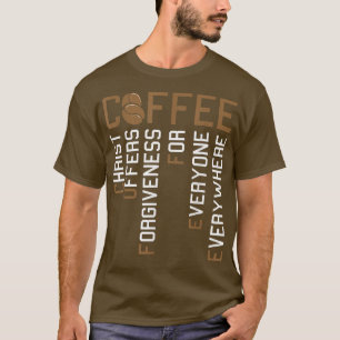 Camiseta Cristo de café oferece perdão Fé de Natal C