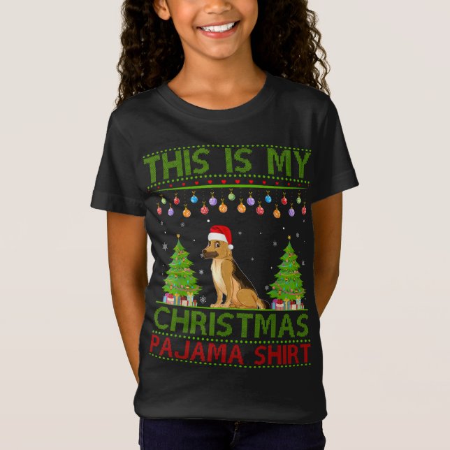 Camiseta Cristo de Cão German shepherd de Estilo de Sweater (Frente)