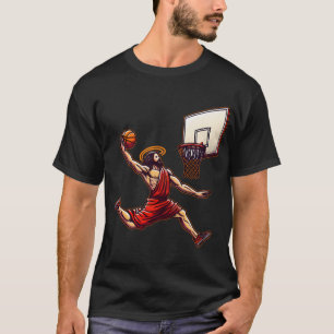 Camiseta Cristo de Jesus Retro para Basquete Engraçado