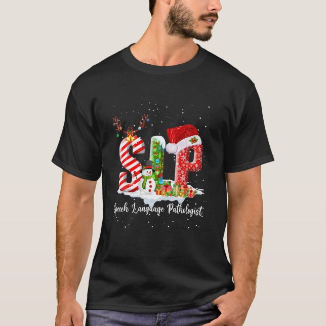 Camiseta Cristo de Patologista de Linguagem de SLP Engraçad (Frente)