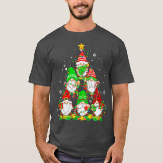 Camiseta Cristo de pijamas Gnomos Engraçado Família de Nata