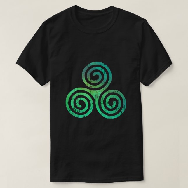 Camiseta Cristo de Símbolo de Triskelion do Irish Celtic Tr (Frente do Design)