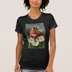 Camiseta Cristo do Shepherd com a Páscoa da manga