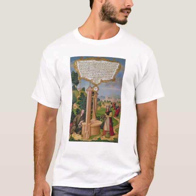 Camiseta Cristo e a mulher de Samaria no poço de Jacob (Frente)