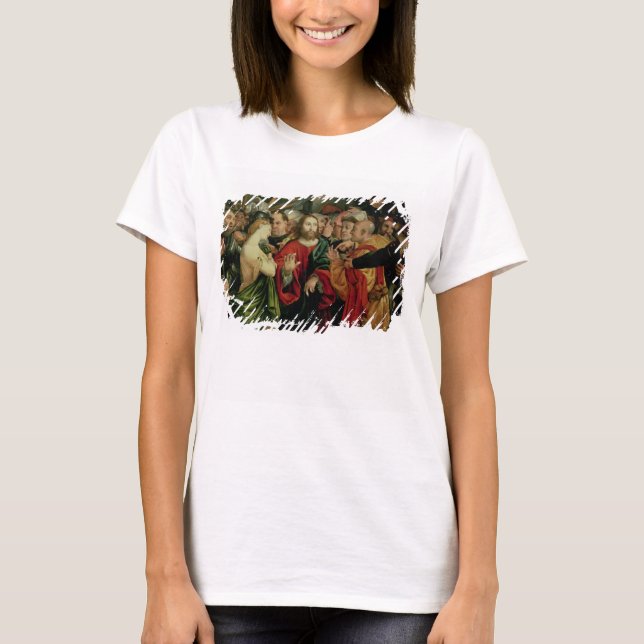Camiseta Cristo e Mulher Tomada em Adultery 2 (Frente)