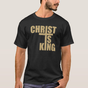 CAMISETA CRISTO É QUE O REI JESUS É O REI CRUCIFIX