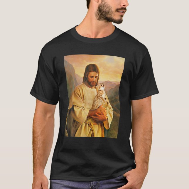 Camiseta Cristo E Seu Gato (Frente)