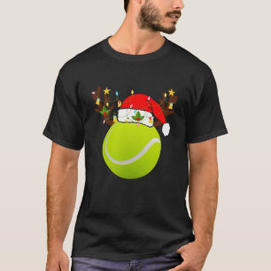 Camiseta Cristo Engraçado Tênis Ball Santa Hat Reindeer