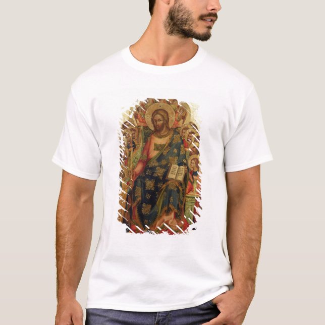 Camiseta Cristo Enthroned com os santos e os anjos que (Frente)