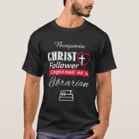 Cristo Follower Disguido Como Cristão Bibliotecári