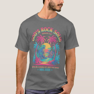 Camiseta Cristo Gods Rock Solid Breaker Rock Beach VBS 2025