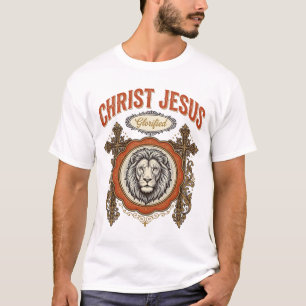 Camiseta Cristo Jesus Fé do Leão Vintage