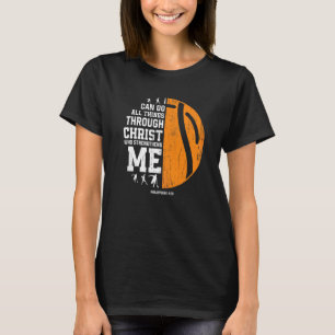 Camiseta Cristo me fortalece a ferida religiosa cristã