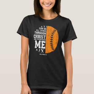 Camiseta Cristo me reforça cristão religioso Softbal
