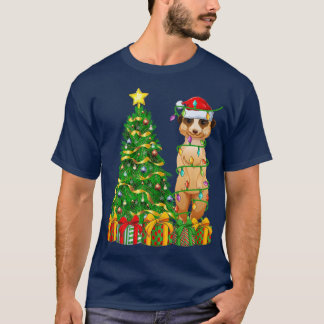 Camiseta Cristo Meerkat Lighting Xmas Tree Mating Meerkat