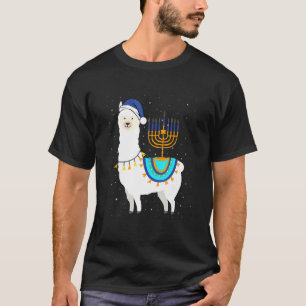 Camiseta Cristo Menorah Hanukkah Llama Cute Alpaca Chanukah