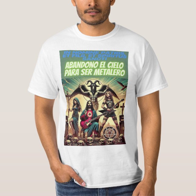 Camiseta Cristo Metalero: Un Himno de Rock y Fe (Frente)