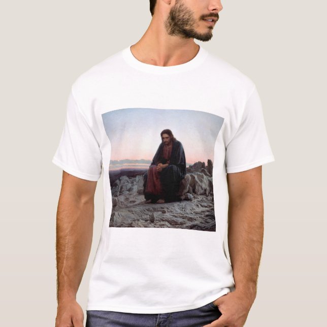 Camiseta Cristo na Natureza Selvagem, Ivan Kramskoi (Frente)