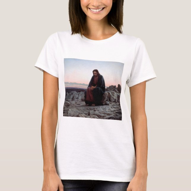 Camiseta Cristo na Natureza Selvagem, Ivan Kramskoi (Frente)
