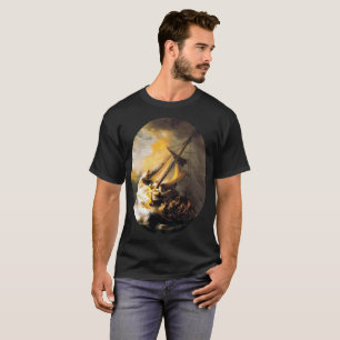 Camiseta Cristo na tempestade no mar de Galilee Rembrandt