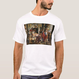 Camiseta Cristo que conduz os comerciantes do templo