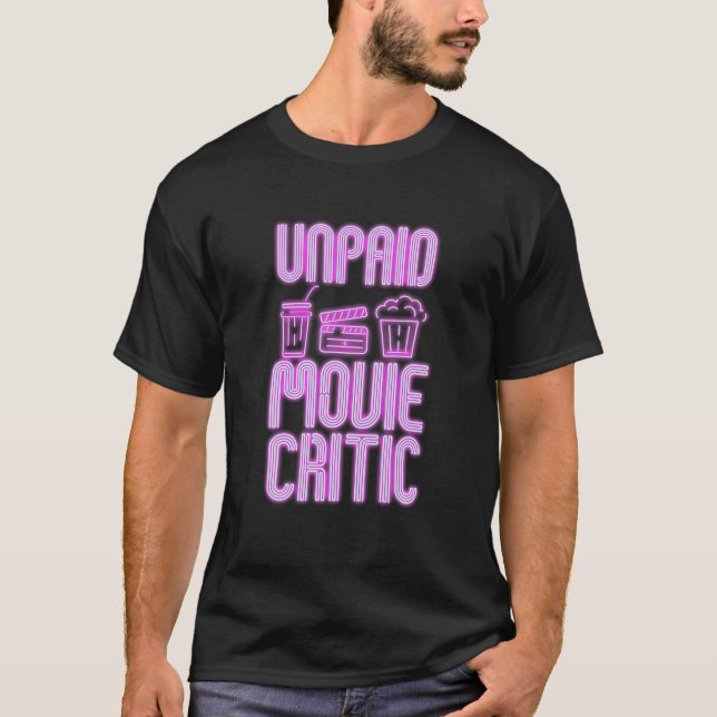 Camiseta Crítico De Filme Não Pago Para Designs De Buff De  (Frente)