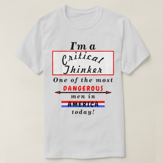 Camiseta Crítico Mais Perigoso (Wo)Homem Hoje Lt (Frente do Design)