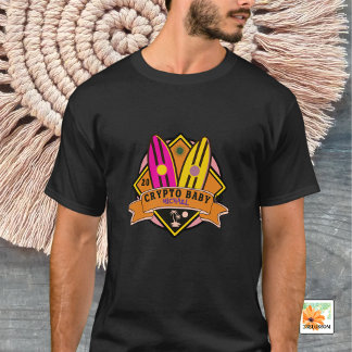 Camiseta CRIYPTO BABY bebê com nome e data de nascimento