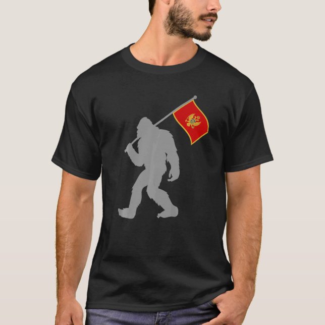 Camiseta Crna Gora Ou Bandeira Do Montenegro (Frente)