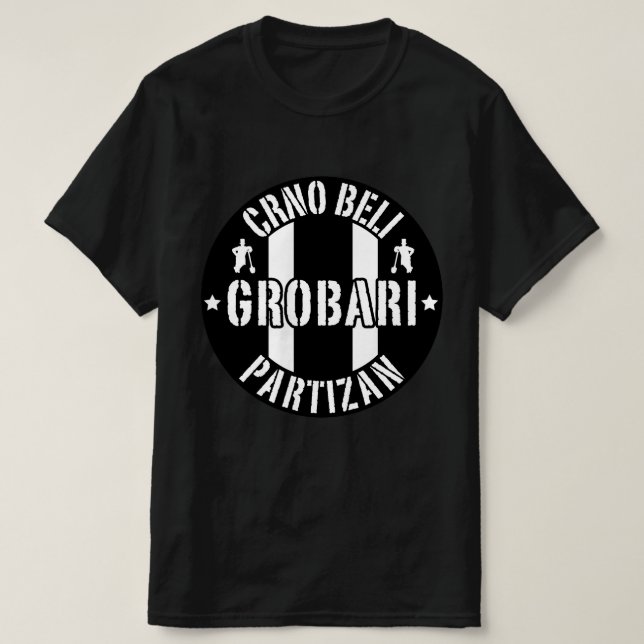 Camiseta Crno Beli Grobari Partizan (Frente do Design)