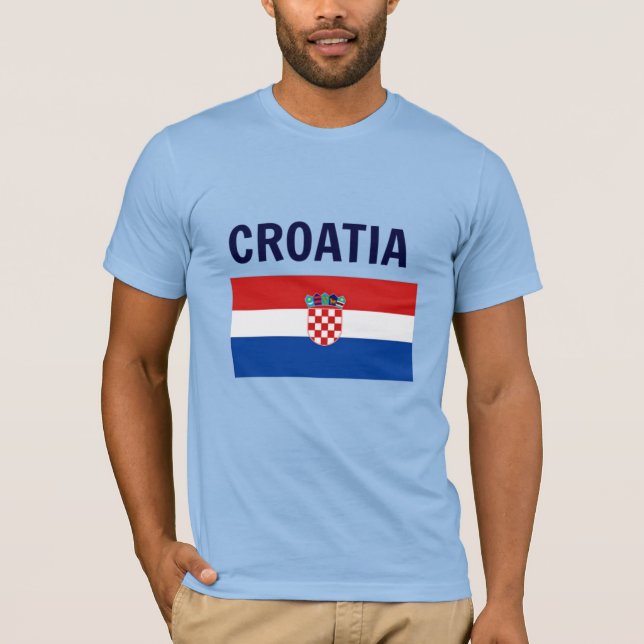 Camiseta Croácia - Bandeira do T-Shirt da Croácia (Frente)