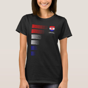 Camiseta Croácia Bandeira Emblem Patriótico Nacional Croata