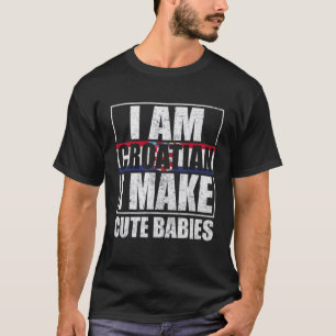 Camiseta Croácia Bandeira Orgulhosa Cruzes Homens e Mulhere