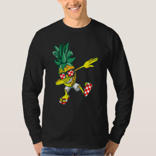 Camiseta Croácia Dabbing Abacaxi Hrvatska Seleção de Futebo