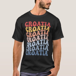 Camiseta Croácia Groovy Retro Croata
