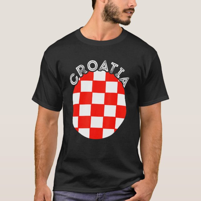 Camiseta Croácia Hrvatska Orgulho Croata Bandeira Croata Cr (Frente)