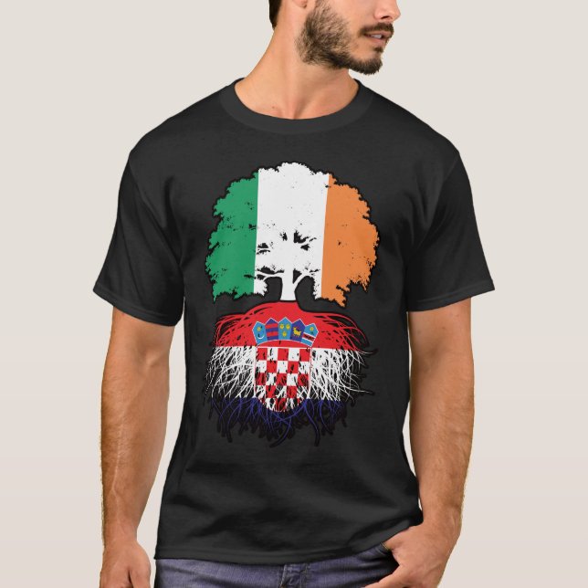 Camiseta Croácia Irlanda, Irlanda, Árvore da Irlanda (Frente)