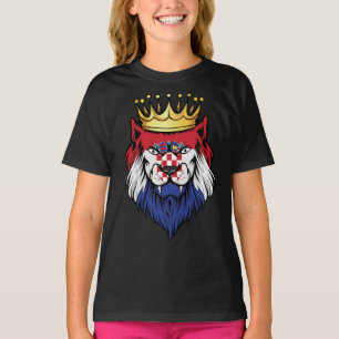Camiseta Croácia Lion King Flag