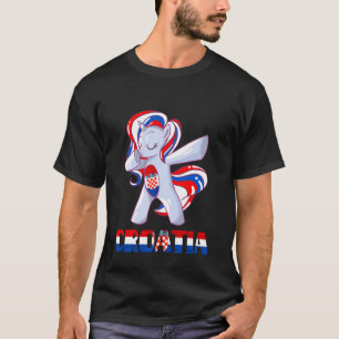Camiseta Cróacia Unicórnio Bandeira Croata Hrvatska Raízes