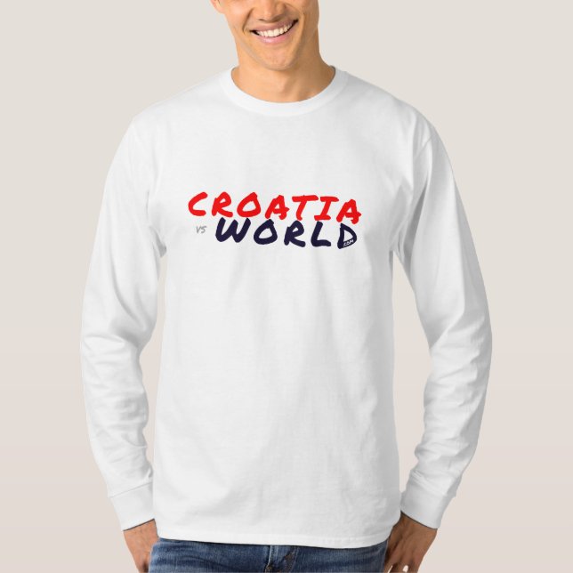 Camiseta CROÁCIAvs. MUNDO Branco Básico (Frente)
