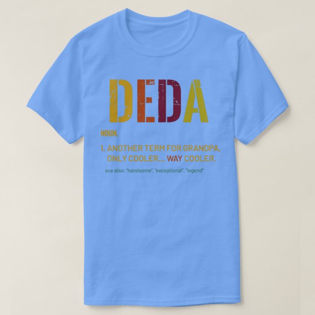 Camiseta Croat Avô Deda Engraçado Definição Legal Retro Gif (Frente do Design)